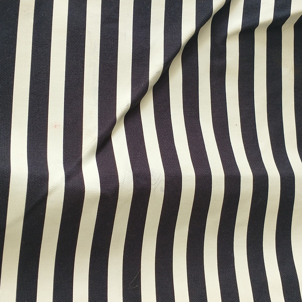 J Crew Navy & White Striped Tote Bag - Picture 6 of 7